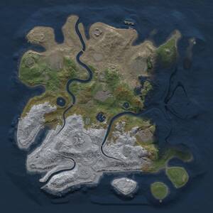 Thumbnail Rust Map: Procedural Map, Size: 3450, Seed: 1862807262, 14 Monuments