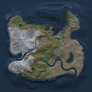Thumbnail Rust Map: Procedural Map, Size: 2700, Seed: 1048202270, 11 Monuments