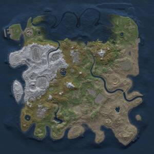 Thumbnail Rust Map: Procedural Map, Size: 4000, Seed: 1960, 17 Monuments