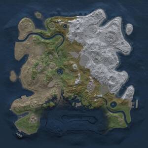 Thumbnail Rust Map: Procedural Map, Size: 3500, Seed: 677545989, 14 Monuments
