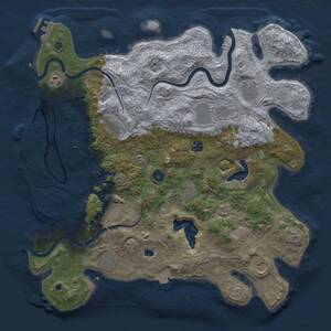 Thumbnail Rust Map: Procedural Map, Size: 4250, Seed: 1503541843, 16 Monuments