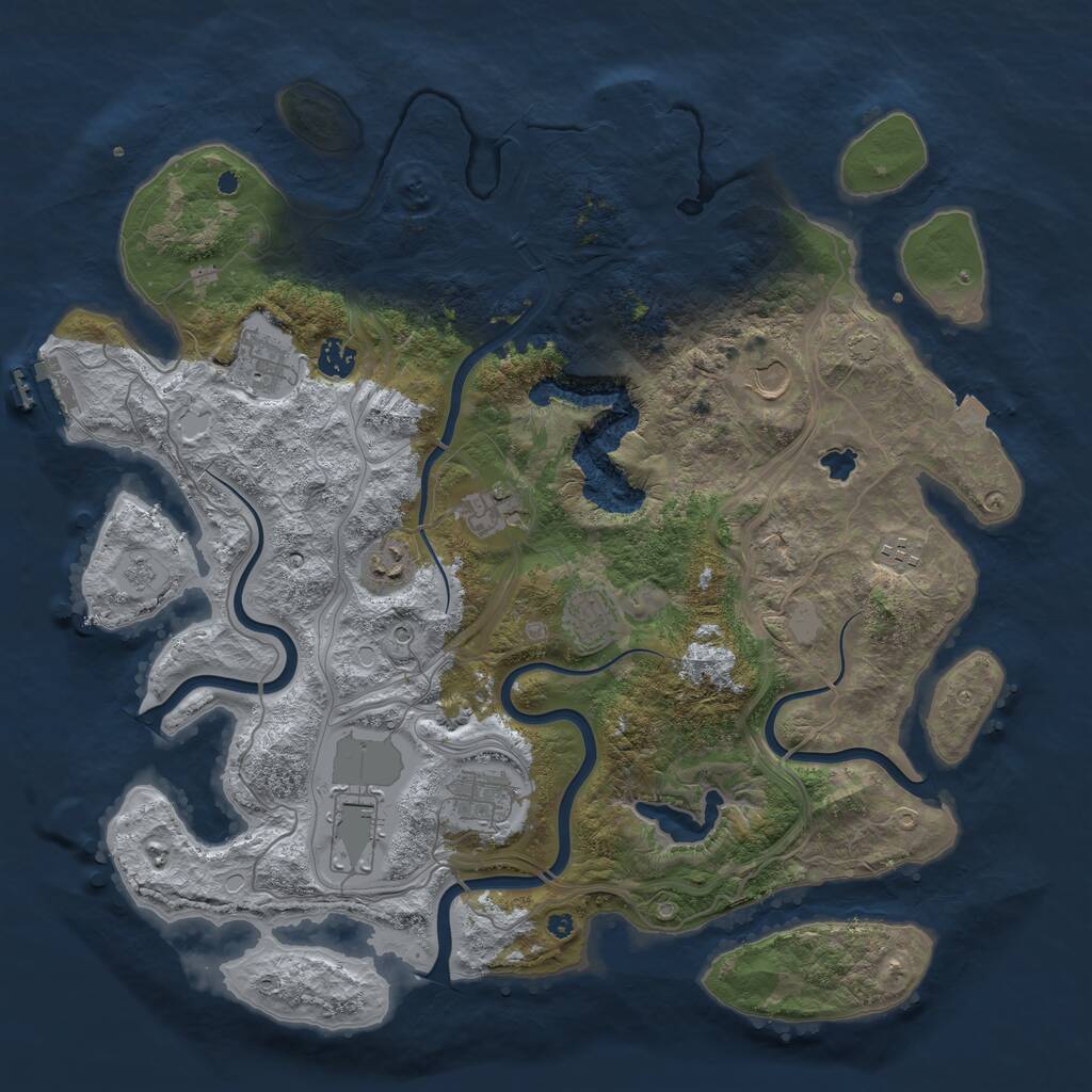 Rust Map: Procedural Map, Size: 4250, Seed: 78457868, 15 Monuments