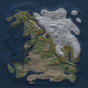 Thumbnail Rust Map: Procedural Map, Size: 3615, Seed: 43805534, 15 Monuments