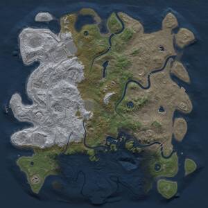 Thumbnail Rust Map: Procedural Map, Size: 4500, Seed: 959611284, 15 Monuments