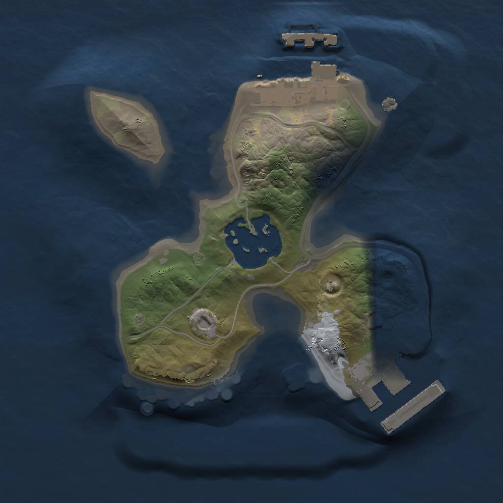 Rust Map: Procedural Map, Size: 1400, Seed: 54085872, 4 Monuments