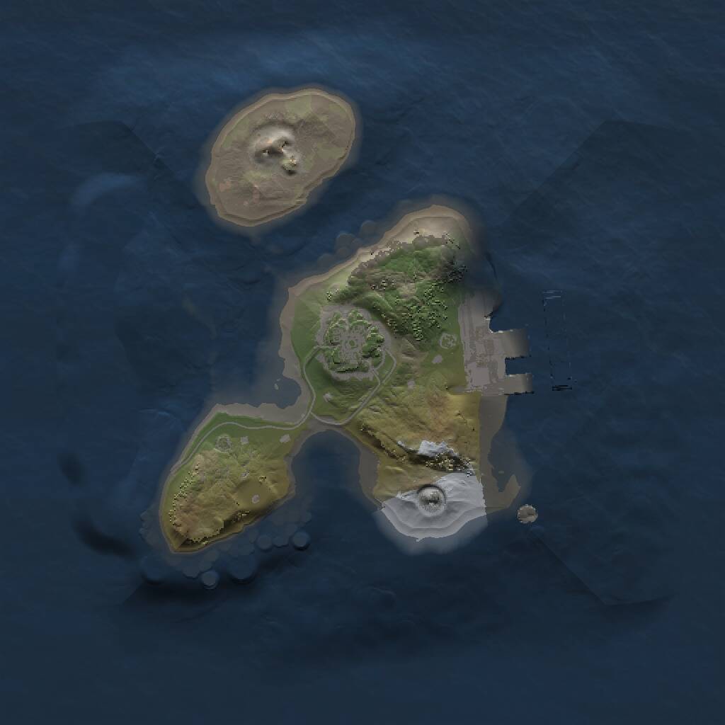 Rust Map: Procedural Map, Size: 1500, Seed: 405403094, 3 Monuments