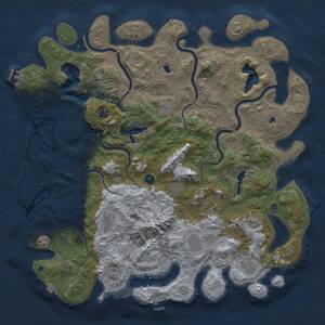 Thumbnail Rust Map: Procedural Map, Size: 5000, Seed: 1614416951, 16 Monuments