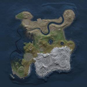 Thumbnail Rust Map: Procedural Map, Size: 2500, Seed: 737161334, 8 Monuments