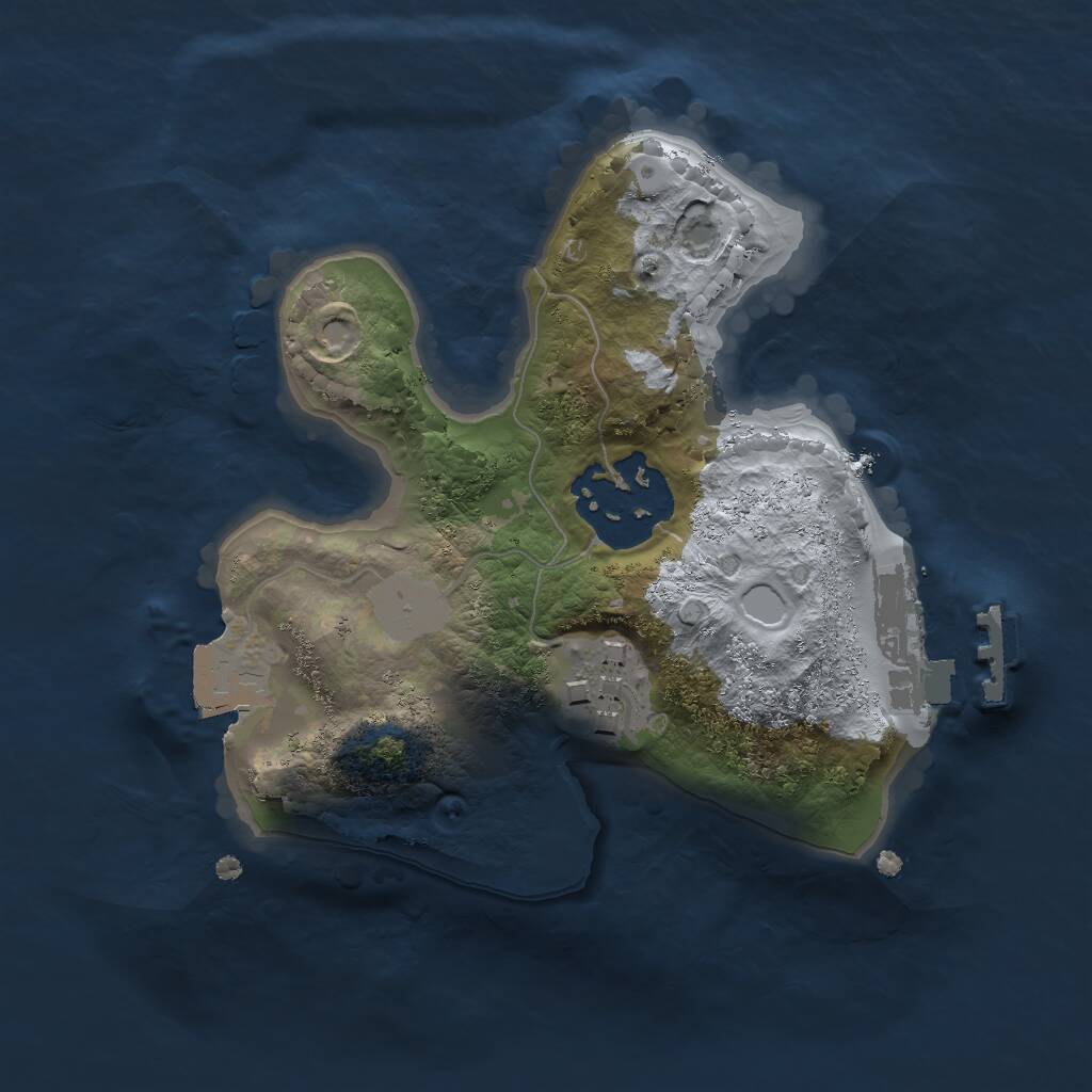 Rust Map: Procedural Map, Size: 1750, Seed: 1818556255, 4 Monuments
