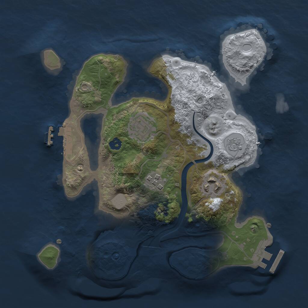 Rust Map: Procedural Map, Size: 2500, Seed: 2025092315, 7 Monuments