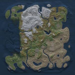 Thumbnail Rust Map: Procedural Map, Size: 4500, Seed: 774311306, 16 Monuments