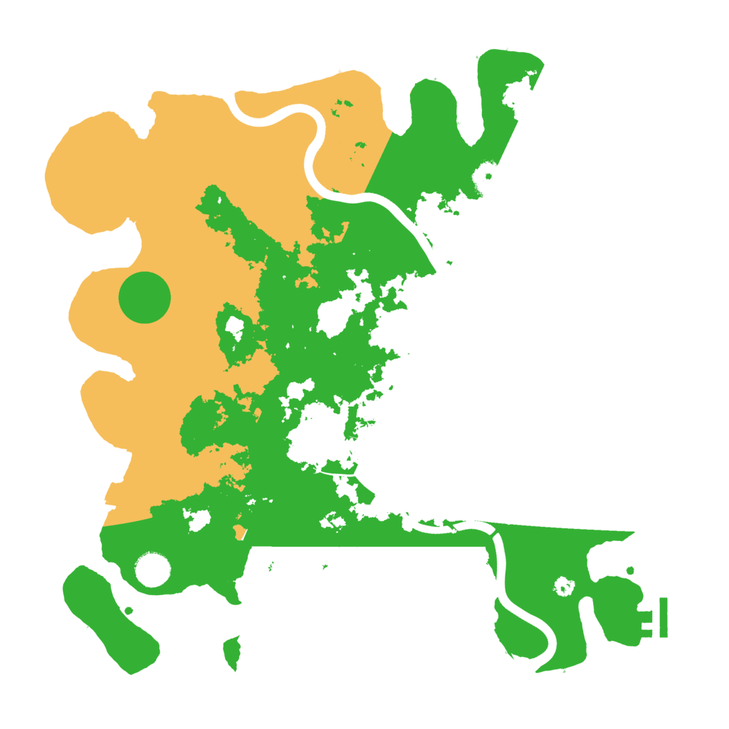 Biome Rust Map: Procedural Map, Size: 3700, Seed: 1101091515