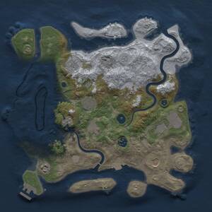 Thumbnail Rust Map: Procedural Map, Size: 3500, Seed: 1942703065, 15 Monuments