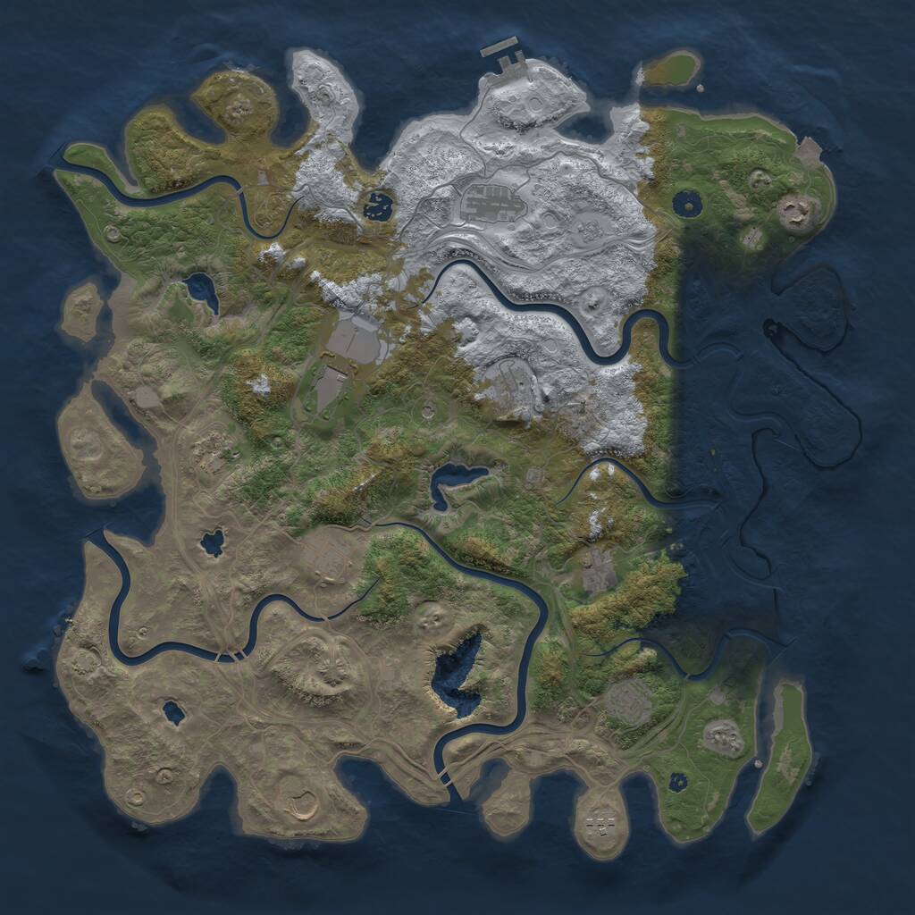 Rust Map: Procedural Map, Size: 4750, Seed: 6546532, 16 Monuments