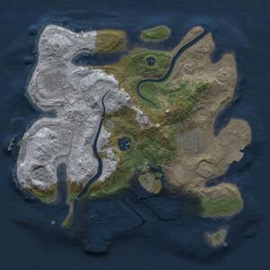 Thumbnail Rust Map: Procedural Map, Size: 3000, Seed: 94748640, 11 Monuments