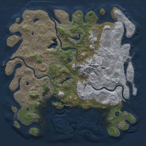 Thumbnail Rust Map: Procedural Map, Size: 5000, Seed: 532176136, 17 Monuments