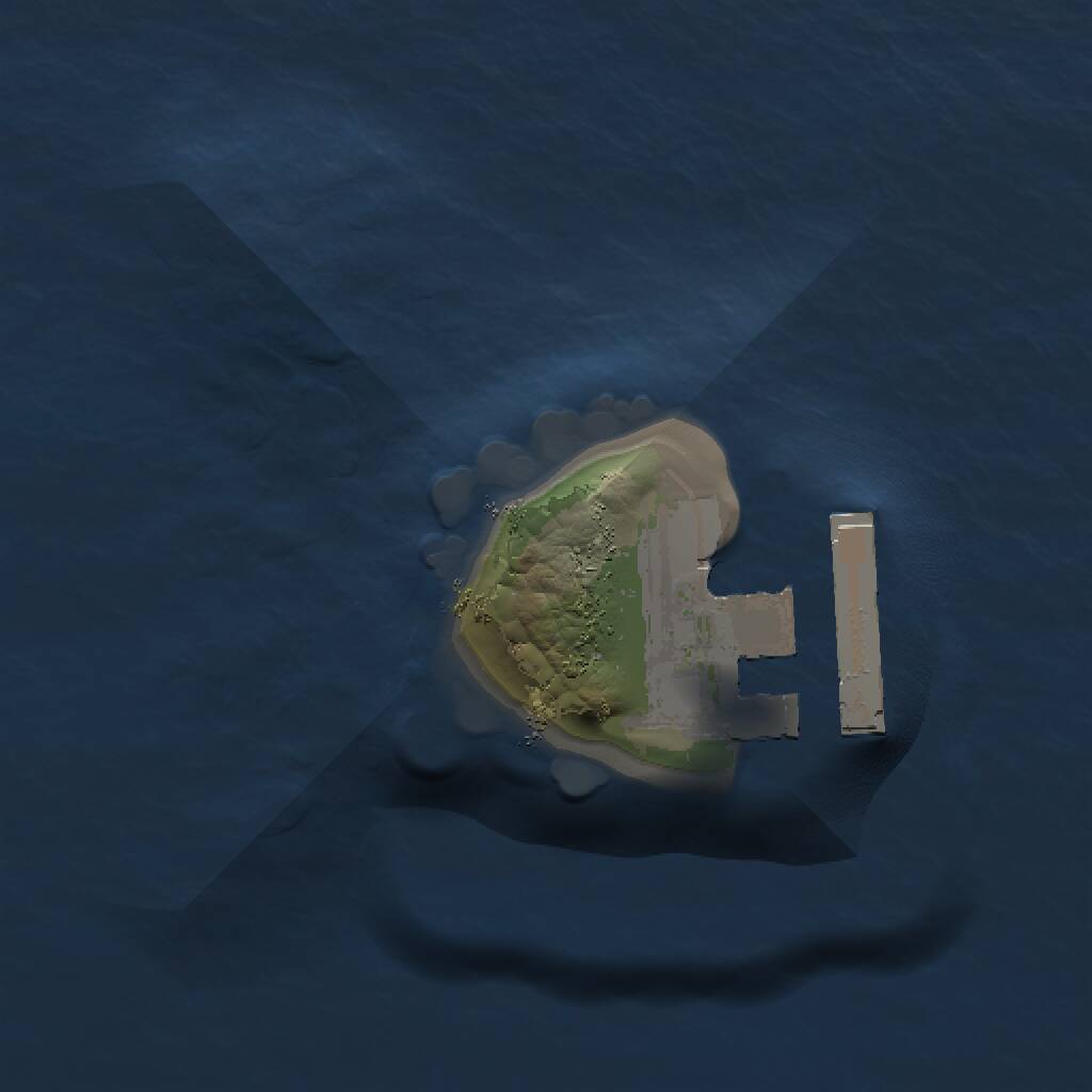 Rust Map: Procedural Map, Size: 1000, Seed: 8678696, 2 Monuments