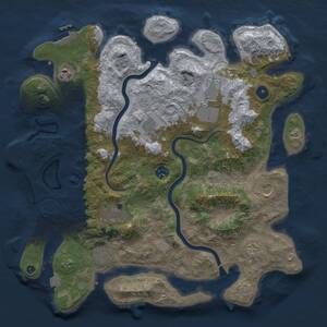Thumbnail Rust Map: Procedural Map, Size: 3900, Seed: 2671994, 15 Monuments