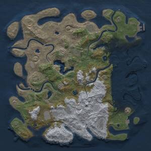 Thumbnail Rust Map: Procedural Map, Size: 4500, Seed: 873179377, 16 Monuments