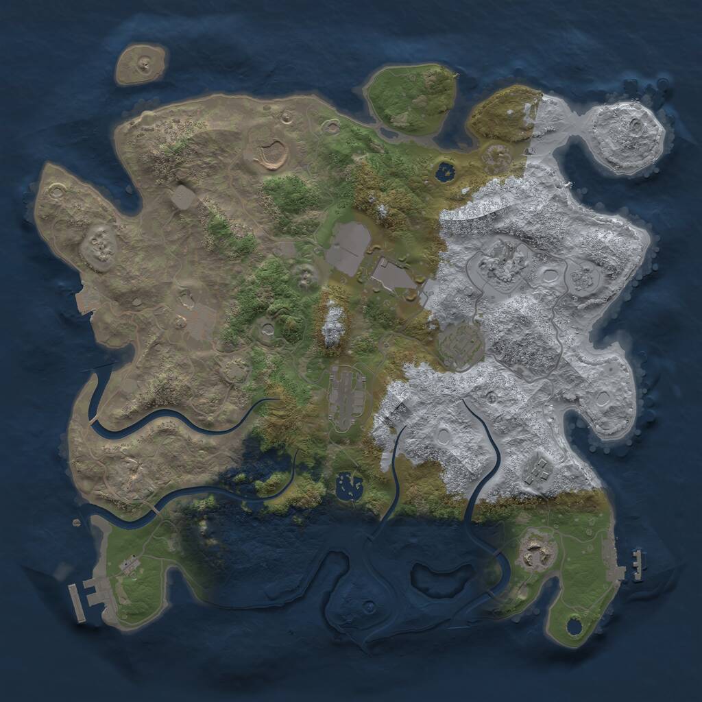 Rust Map: Procedural Map, Size: 3620, Seed: 68567567, 15 Monuments