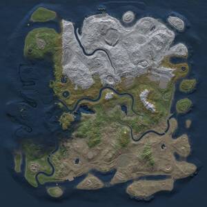 Thumbnail Rust Map: Procedural Map, Size: 4550, Seed: 75051, 17 Monuments