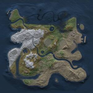 Thumbnail Rust Map: Procedural Map, Size: 3000, Seed: 680873322, 12 Monuments