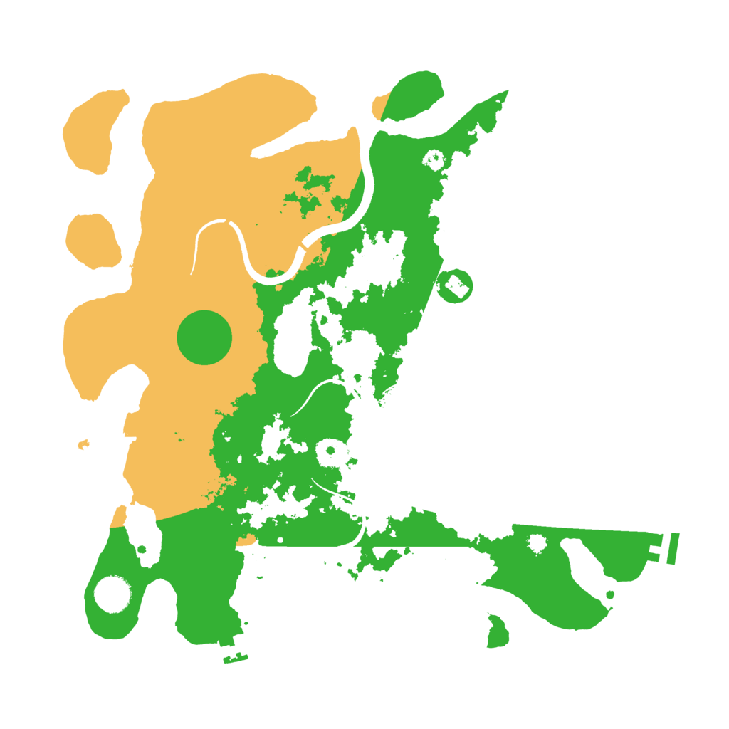 Biome Rust Map: Procedural Map, Size: 3500, Seed: 481754