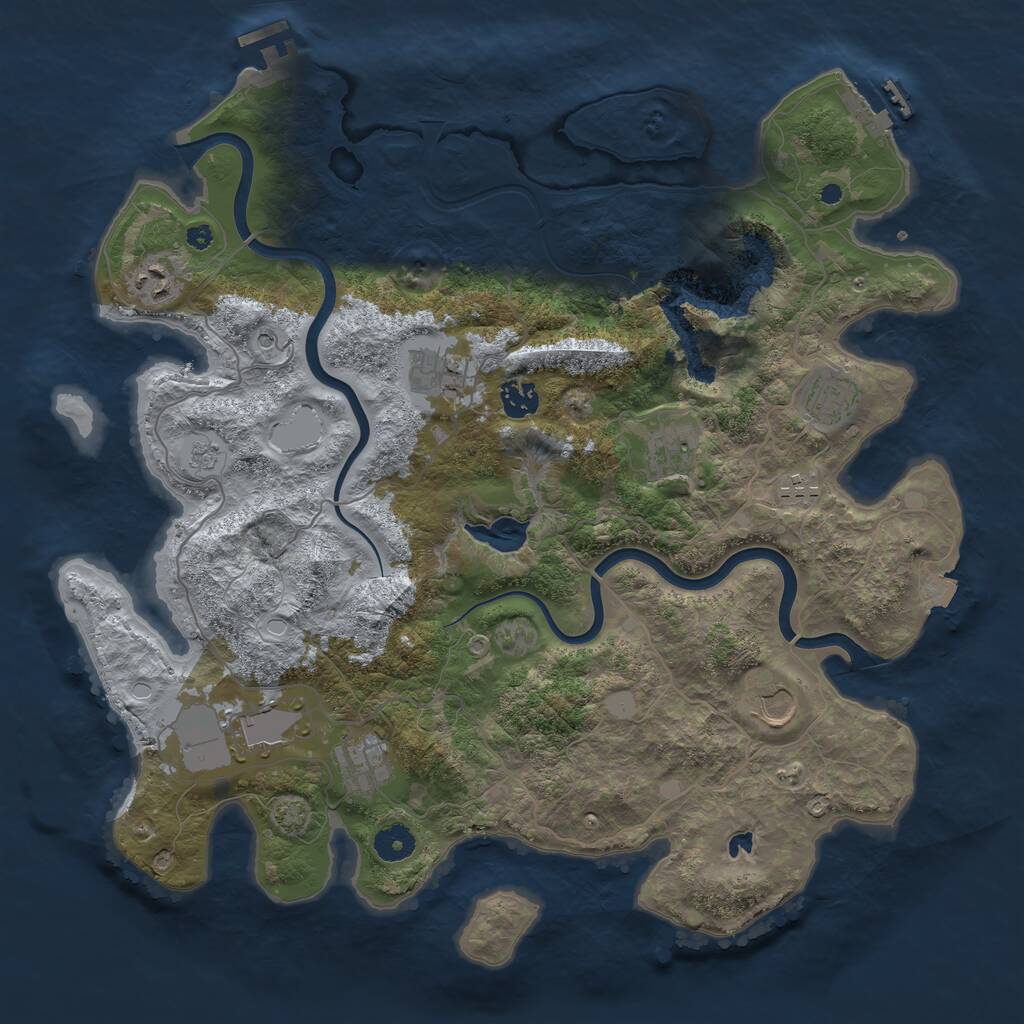 Rust Map: Procedural Map, Size: 4000, Seed: 15302, 15 Monuments