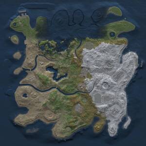 Thumbnail Rust Map: Procedural Map, Size: 4000, Seed: 401280760, 16 Monuments