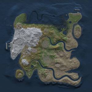 Thumbnail Rust Map: Procedural Map, Size: 3000, Seed: 46846983, 11 Monuments