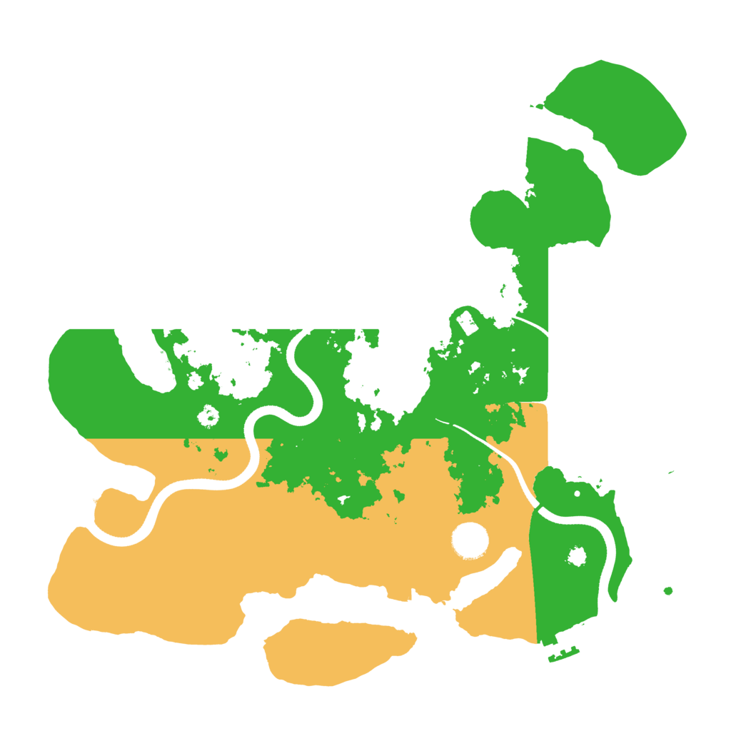 Biome Rust Map: Procedural Map, Size: 3500, Seed: 119254