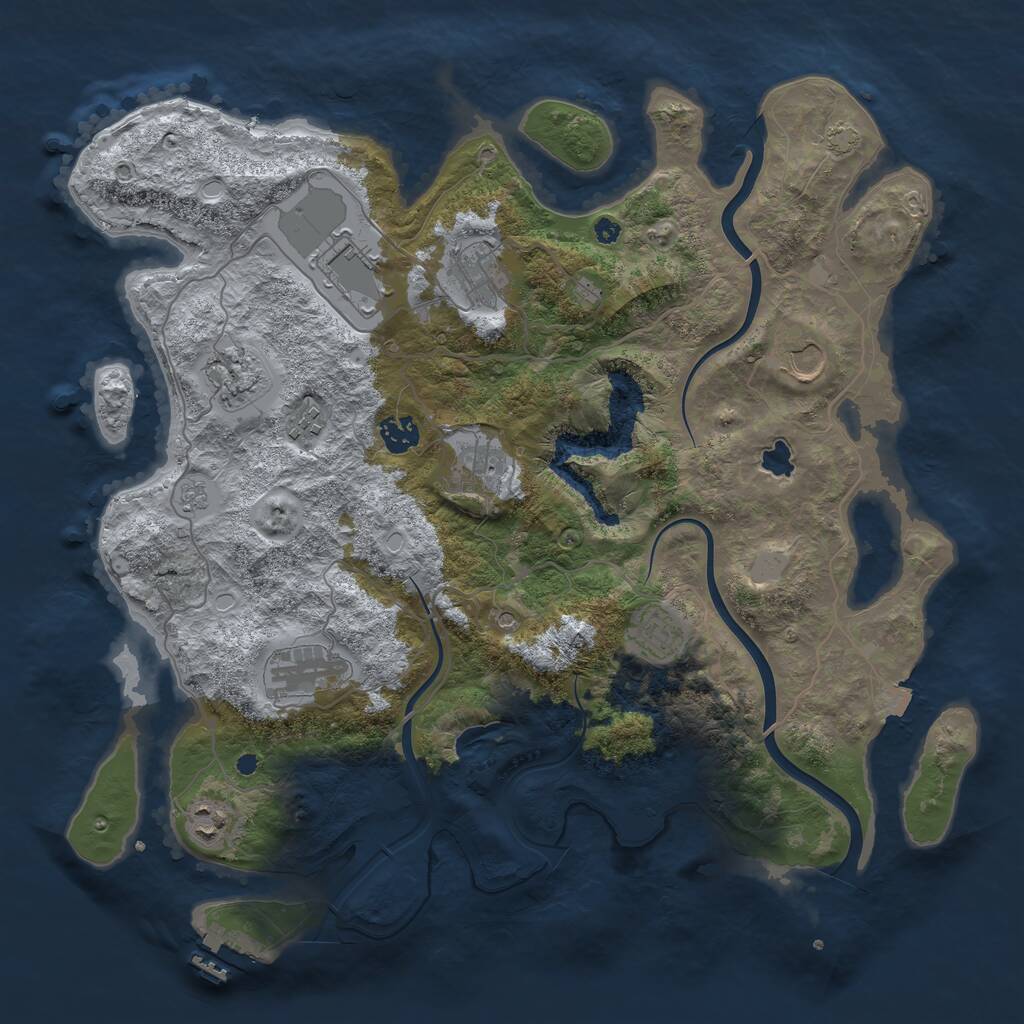 Rust Map: Procedural Map, Size: 4000, Seed: 2048782316, 15 Monuments