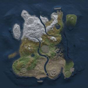 Thumbnail Rust Map: Procedural Map, Size: 2700, Seed: 1758801722, 10 Monuments
