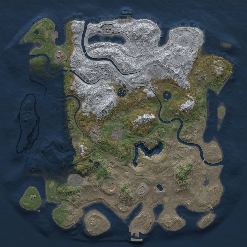 Rust Map: Procedural Map, Size: 4250, Seed: 25092025, 14 Monuments