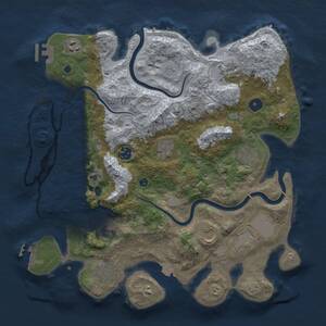 Thumbnail Rust Map: Procedural Map, Size: 3750, Seed: 25092025, 16 Monuments