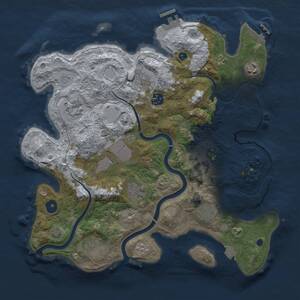 Thumbnail Rust Map: Procedural Map, Size: 3600, Seed: 176, 16 Monuments
