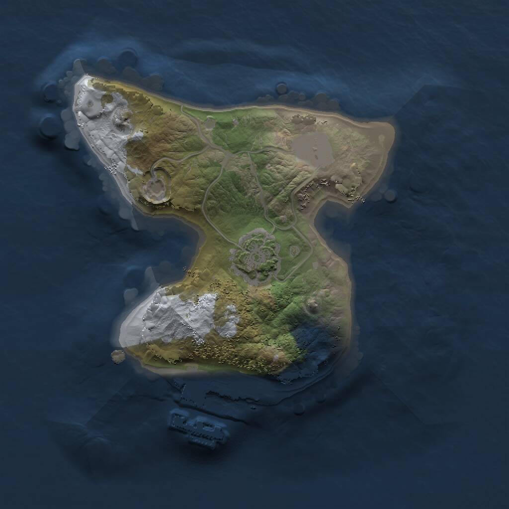 Rust Map: Procedural Map, Size: 1500, Seed: 161749326, 3 Monuments