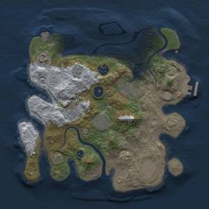 Thumbnail Rust Map: Procedural Map, Size: 3000, Seed: 1130755268, 12 Monuments
