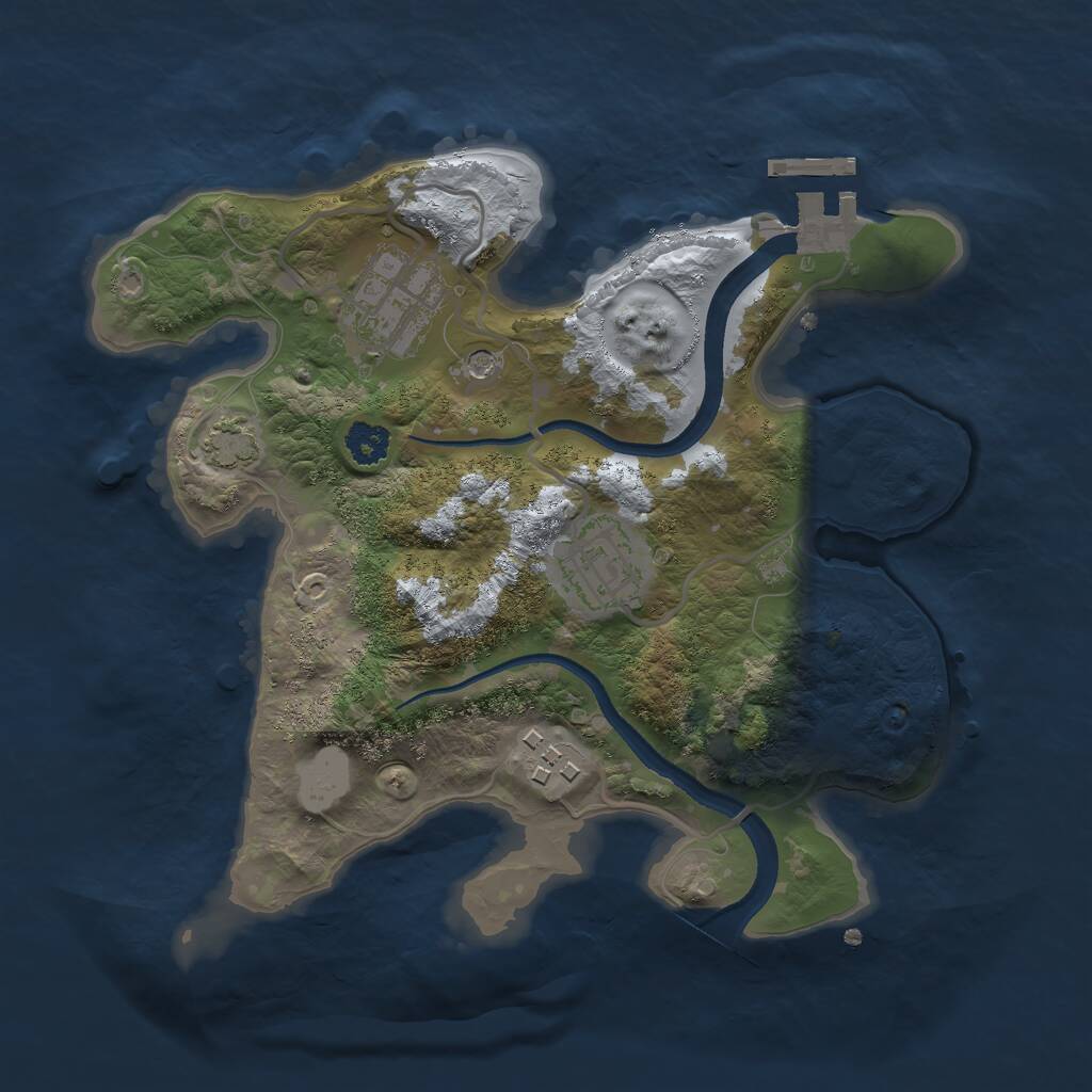 Rust Map: Procedural Map, Size: 2500, Seed: 2025092515, 7 Monuments