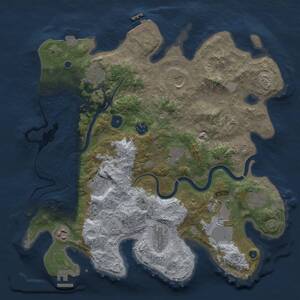 Thumbnail Rust Map: Procedural Map, Size: 3800, Seed: 1459771968, 17 Monuments