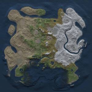 Thumbnail Rust Map: Procedural Map, Size: 3950, Seed: 654625725, 16 Monuments