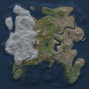 Thumbnail Rust Map: Procedural Map, Size: 4000, Seed: 1470359508, 15 Monuments