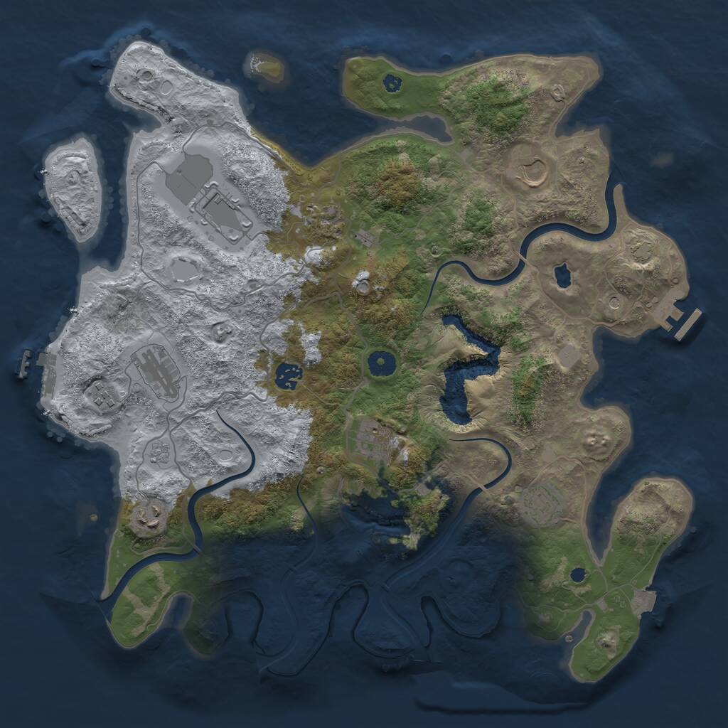Rust Map: Procedural Map, Size: 4000, Seed: 1470359508, 15 Monuments