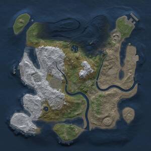 Thumbnail Rust Map: Procedural Map, Size: 3000, Seed: 846548782, 10 Monuments