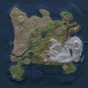 Thumbnail Rust Map: Procedural Map, Size: 3200, Seed: 459599272, 13 Monuments