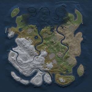 Thumbnail Rust Map: Procedural Map, Size: 3750, Seed: 36, 15 Monuments