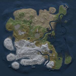 Thumbnail Rust Map: Procedural Map, Size: 3500, Seed: 52790913, 14 Monuments