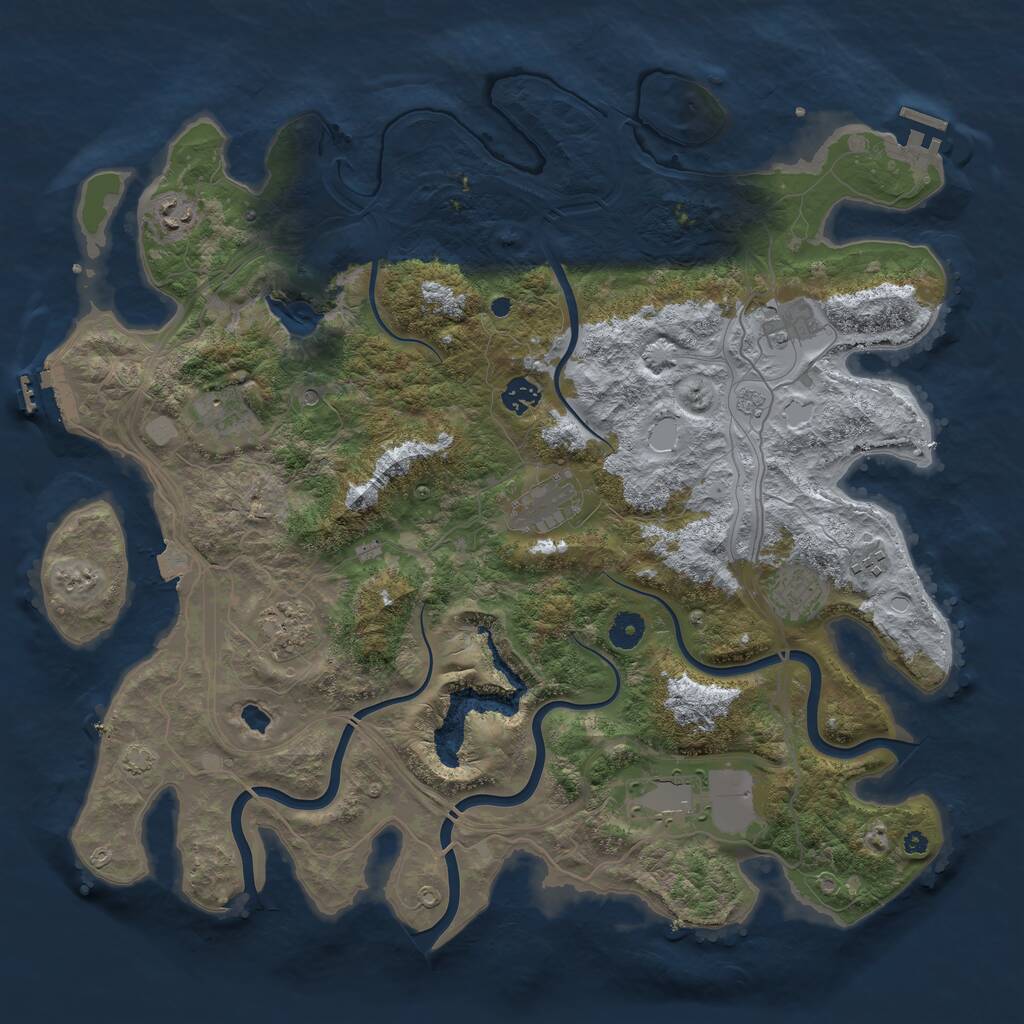 Rust Map: Procedural Map, Size: 4250, Seed: 1144977308, 15 Monuments