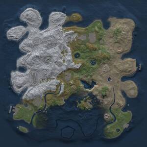Thumbnail Rust Map: Procedural Map, Size: 4000, Seed: 1062940711, 16 Monuments