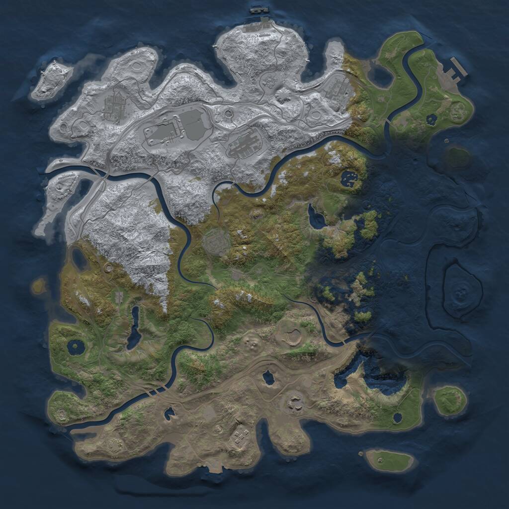 Rust Map: Procedural Map, Size: 4500, Seed: 1774532112, 15 Monuments